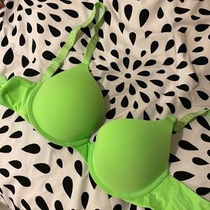 Victoria Secret neon green bra